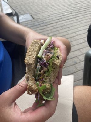 BBQ jackfruit sandwich   at Plant Shack in Denia