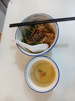 Mushroom dry noodle at Peace Vegetarian - Tai Seng in Central Singapore