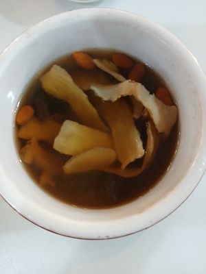 Angelica herbal soup at Peace Vegetarian - Tai Seng in Central Singapore