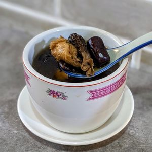 Vegan Black Bean With Red Date Double-Boiled Soup at Peace Vegetarian - Tai Seng in Central Singapore