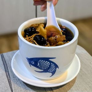 Vegan Cordyceps Flower Herbal Double-Boiled Soup at Peace Vegetarian - Tai Seng in Central Singapore