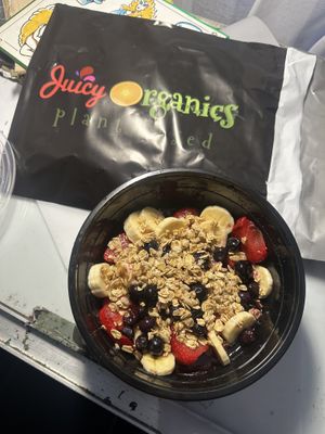 Very very açaí bowl to go   at Juicy Organics in Madison