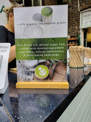 Information about the matcha used. at The Matcha Bar in Dublin