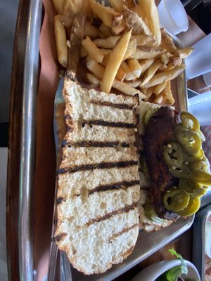 Veggie burger is vegan!  at Willimantic Brewing and Main Street Cafe in Willimantic