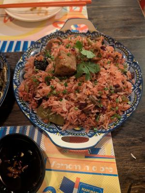 Fried rice without the egg at Măm Măm in Nairobi