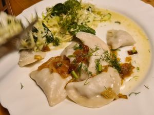 Perogis at Vege Club Amar in Szczecin