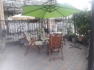 Outdoor seating at Vege Club Amar in Szczecin
