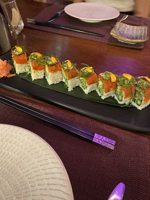 8 piece sushii  at Sora Rooftop in Doha