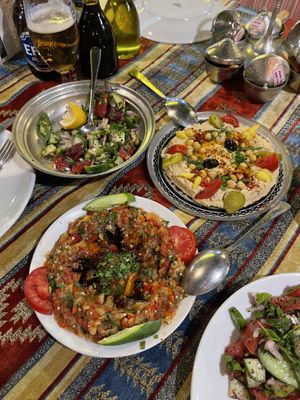 Appetizers vegan  at Mozaik Bahce in Fethiye