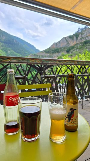 Drinks at l'Abracada bar in Gorges Du Tarn Causses