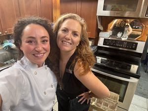 Always fun in the kitchen.  at Chef Bailey Kennedy  in Colborne