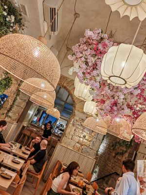 Inside seats at Bloom Sushi in Lyon