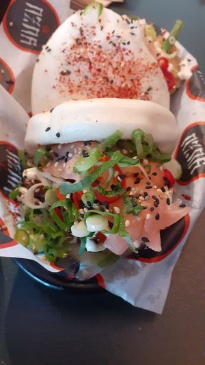 Bang bang cauliflower bao at Yuzu Street Food in Harrogate