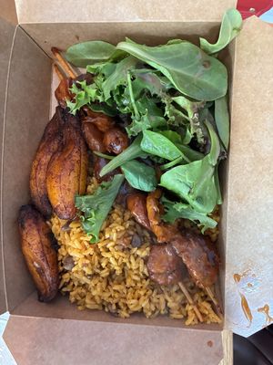 The sampler w/ BBQ Chickn Pincho  at Casa Borinqueña in Philadelphia