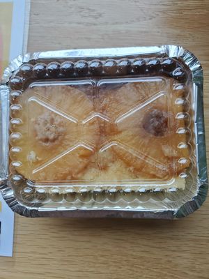 Upside down pineapple cake at Casa Borinqueña in Philadelphia