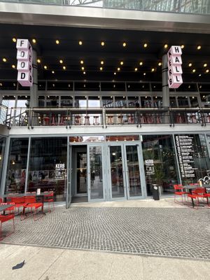 Entrance of food hall  at Round & Edgy - KERB in Berlin