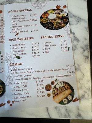 Menu  at Lepakshi Authentic South Indian Restaurant in Guelph
