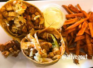 BBQ tofu wrap at Avocado Vegan Cafe in Alpharetta