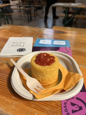 A corn and guava cake (€5)  at Mozi Bakes - Pop Up in Amsterdam
