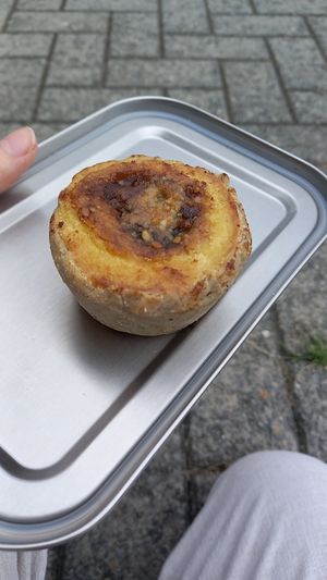 caramelised onion pie 5€ at Mozi Bakes - Pop Up in Amsterdam