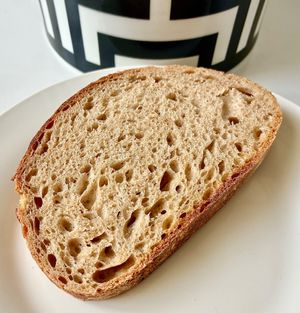 Light rye slice at Birch Bakery in Dubai