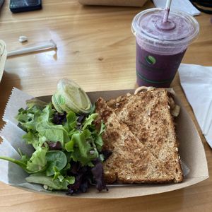 The Malibu Melt + Blueberry banana smoothie ! at Seedz Cafe in St Louis