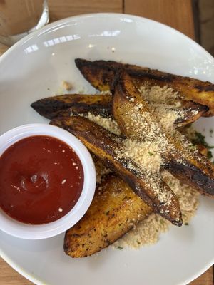 potato wedges!  at Seedz Cafe in St Louis