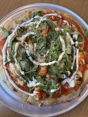 buffalo cauliflower pizza! at Seedz Cafe in St Louis