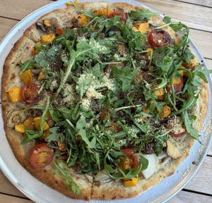 shiitake butternut pizza!   at Seedz Cafe in St Louis