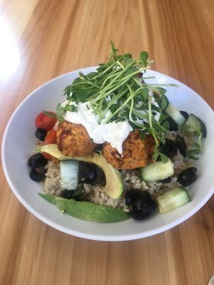 Baked falafel (best I’ve had) at Seedz Cafe in St Louis