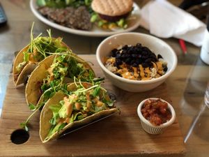 Street Tacos. Fresh Jalapeños, if sensitive to spice, do not eat this at Seedz Cafe in St Louis