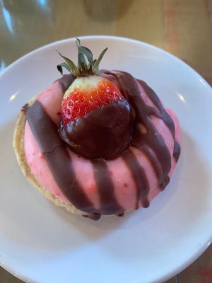 Chocolate strawberry donut at Seedz Cafe in St Louis