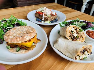 Everyday Breakfast options, Breakfast Sandwich, Baked Oatmeal, Breakfast Burrito! at Seedz Cafe in St Louis