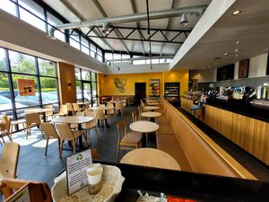 Starbucks Coffee Llandygai/A55 Inside at Starbucks Coffee in Gwynedd