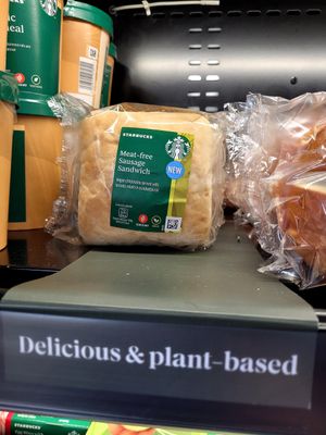 Meat-free Sausage Sandwich at Starbucks Coffee in Gwynedd