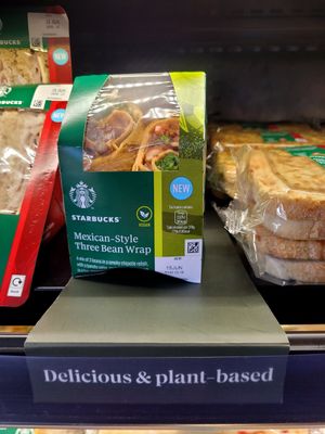 Mexican-Style Three Bean Wrap at Starbucks Coffee in Gwynedd