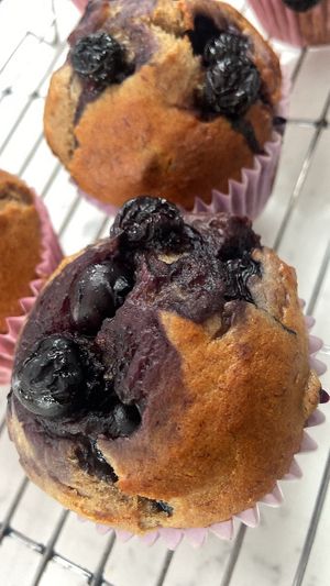 Blueberry banana muffin  at Lilys Vegan Cakes  in Watford