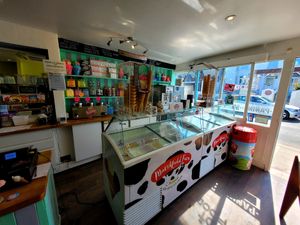 Chaplin's Ice Cream & Coffee Bar Inside (Counter) at Chaplin's Ice Cream & Coffee Bar  in Rhosneigr