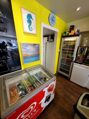 Chaplin's Ice Cream & Coffee Bar Inside (chester freezer & fridge) at Chaplin's Ice Cream & Coffee Bar  in Rhosneigr