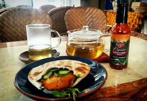 Sandwich and tea at Kitten Company in Kyoto