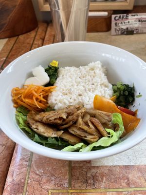 Grilled soy meat rice bowl   at Kitten Company in Kyoto