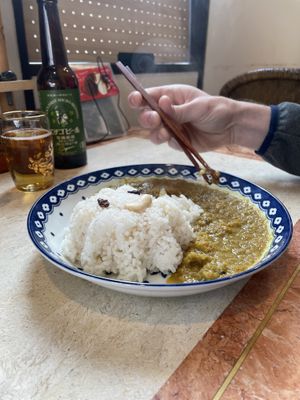 Curry and rice  at Kitten Company in Kyoto