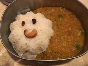 Spiced curry and rice  at Kitten Company in Kyoto