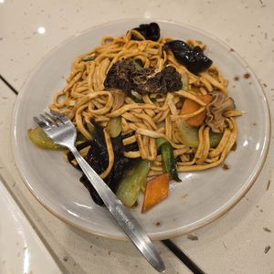 Udon noodles with morel mushrooms at Gong De Lin - Preston in Preston