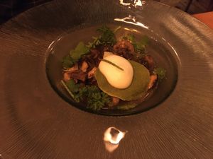 Mushroom starter at Em Carne Viva in Porto