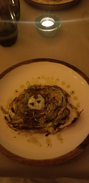 Grilled cabbage at Em Carne Viva in Porto