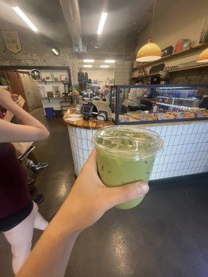 Pistachio milk matcha   at Sevens in Buffalo