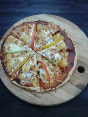 Vegetarian Hawaiian Pizza 夏威夷比薩 at Vege Restaurant Tong Hoe   in Kepong