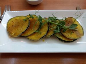 Deep fried eggplant with maple and agave at Jacobs on the Mall in Cork