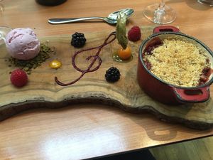 vegan crumble  at Jacobs on the Mall in Cork